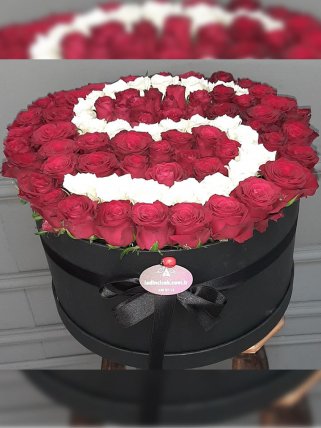 Silindir Kutuda Harf Gül - İzmir Karşıyaka çiçekçi