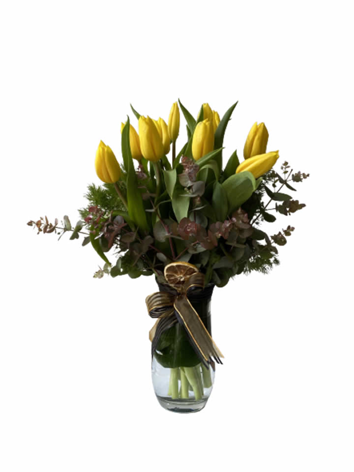 Vazoda Sarı Laleler, İzmir çiçekçi