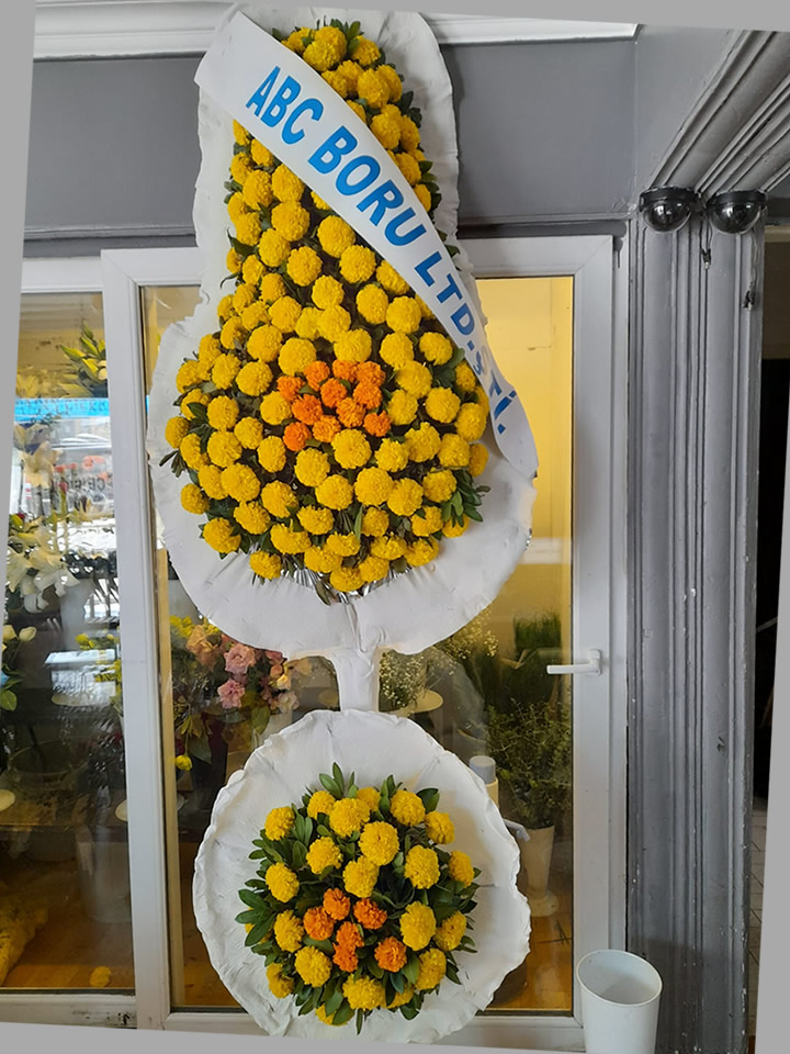 İkili Sarı Turuncu Çelenk