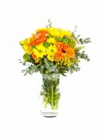 Çiçekçi - Vazoda Sarı ve Turuncu Çiçekler