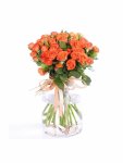 Çiçekçi - Vazoda Turuncu Güller