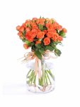 Çiçekçi - Vazoda Turuncu Güller